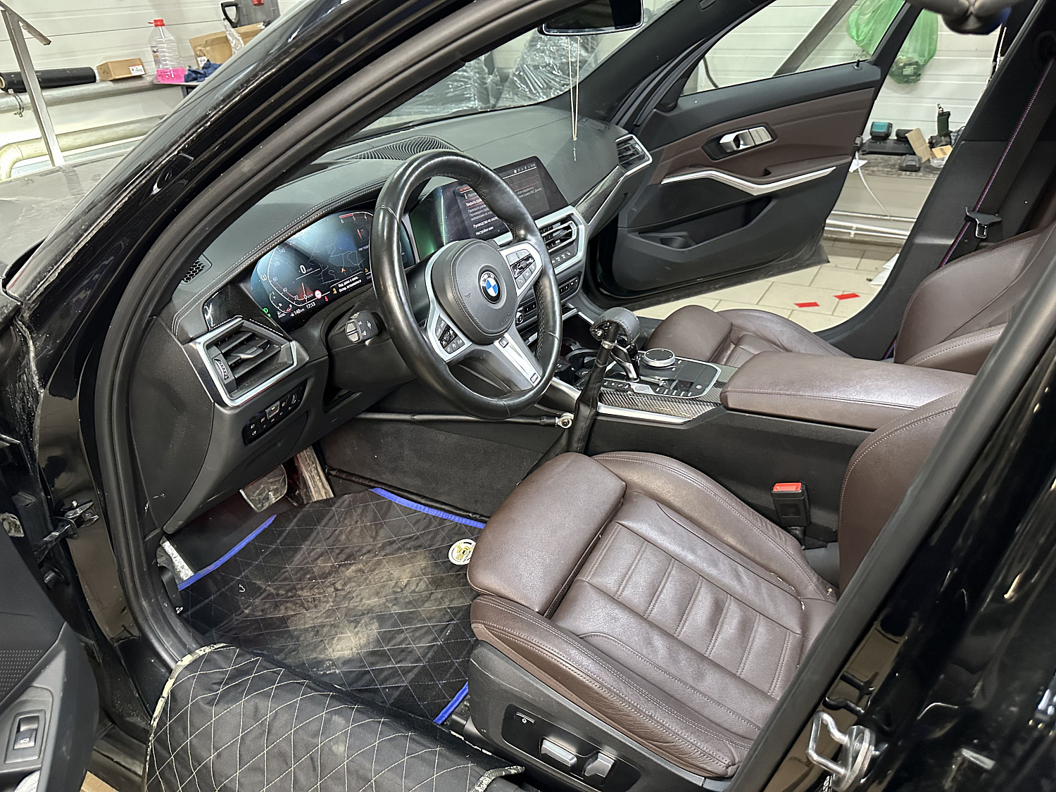 Установка ручного управления для шейников, "газ-тормоз" с фиксацией в BMW 3-й серии